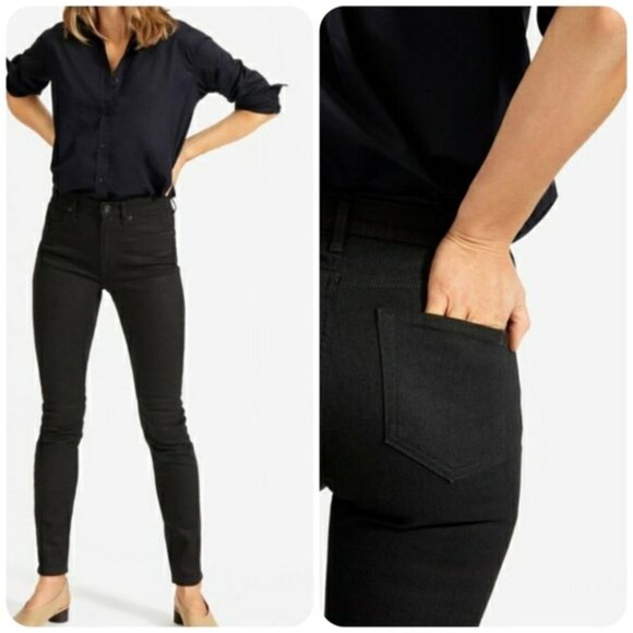 Everlane Black High Rise Ankle Jeans - Picture 1 of 11